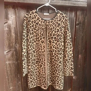 Maria Bellentani Long Leopard Sweater/Jacket